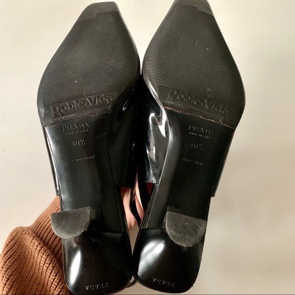 SOLD PRADA Vintage 90’s Black Slingback heel - Picture 7 of 14